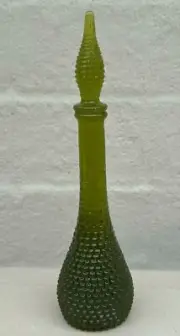 Resin Replica Empoli Italy Mini Genie Bottle Olive Green