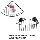1 Tier Bathroom Shower Wall Suction Rack Corner Caddy Shelf Organiser Holder