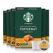 Starbucks TOFFEENUT KCups Coffee 100% Arabica Single Serve (6 Boxes or 60 Pods)