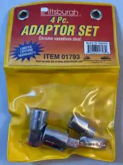 Pittsburg 4pc. Socket Adapter Set 01793 Chrome Vanadium steel NOS