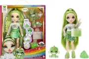 Rainbow High Fashion Doll with Slime Pet - Jade Green - 28 cm Shimmer Doll w