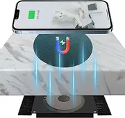 Magnetic Invisible Wireless Charger 8-30MM, Under Desk 15W Furniture Wireless Charging Pad for Magsafe iPhone 14/13/ 12/airpods3 and Android Phone Wireless Charging(with PD Adapter)
