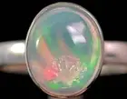 OPAL RING - Sterling Silver, Size 10 - Welo Opal Dainty Ring Jewelry, 49248