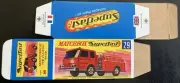 Matchbox Superfast #29 Fire Pumper Truck Type G Repro Box