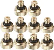 PHENOFICE 10pcs Misting Spray Nozzles Low Pressure Atomizing Nozzles for Garden Sprayer Hose Sprayer Outdoor Use Easy Installation Rustproof Brass
