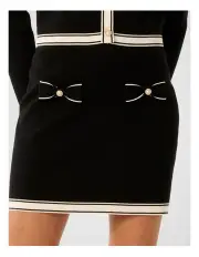[Forever New] Cece Bow Detail Skirt in Black