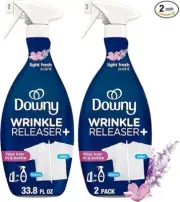 Downy Wrinkle Releaser Spray, Odor Eliminator & Fabric Refresher,33.8 Oz, 2 Pack