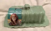 Pioneer Woman Timeless Beauty Covered Butter Dish Jade Jadeite Green NEW