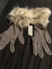 ladies faux fur gloves onesize