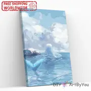 Paint By Numbers Kit Mermaid Abstract Beginner Wall Draw DIY Home Art Adult Kids