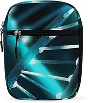 [WYUSPGK] Small Satchel, Science Gene Strand Print Crossbody Bag Shoulder Bag Versatile Handbag Casual Crossbody Bag Detachable Strap Bag, Science Gene Strand, One Size
