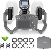 Godox MF12-DK1 Dental Flash 12W Macro Ring Flash for Sony Cameras, 500 Full Power Flashes, 0.01~1.7s Recycle Time GN=16.1, with Godox XProlIS+ Flash Trigger for Dental Photography, Macro Photography