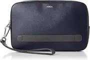 [Furla] 5CAM-E1500 Handbag MARTE SINGLE Zip POUCH BLU d+ONYX + LAVA A A, BLU d+ONYX+LAVA a (5CAM-E1500)