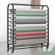 Large Cart for Cloth Rolls with Adjustable Bar to Hang, Movie Exhibitor That Changes Color for Commercial Cars, Vinyl Roll Organizer, Leather and Tapestry Paper