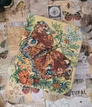 HANDMADE Old Book Vintage Butterfly Junk Journal Grimoire Diary Cosplay LARPing