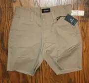 Men's Brixton Pacsun Toil II Chino Shorts Size 28 19" inseam Khaki NWT MSRP 52.9