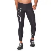 2XU Mens Compression Tights Black / Silver S Long