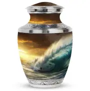 Flaming Basketball Drive Large Urn For Cremation Ashes Memorial Urn 10 Inch