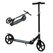 Advwin Folding Kids Kick Scooter w/ Big Wheel & Adjustable Height Blue