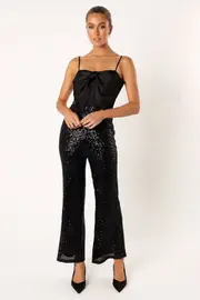 [PUP81] Chiara Sequin Jumpsuit - Black S black