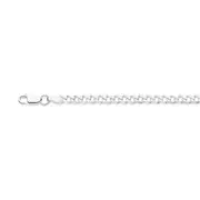 Silver 21cm Solid Curb Bracelet