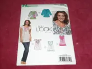 NEW LOOK #6851 - LADIES SUPER CUTE ( 5 STYLE ) TUNIC or TOP PATTERN 6-16 FF