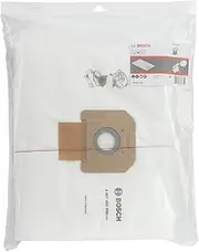[Bosch] Accessories 5x Fleece Filter Bags (for Dry Vacuuming & Simple Wet Applications, Dust Class L & M, Optimal Unfolding, Resistant, Accessories for Dust Extractor Gas 55)