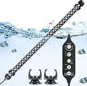 [driamor] Submersible Aquarium Light, 58 CM Fish Tank Light with 88pcs LED Beads IP68 Waterproof Brightness Adjustable RGB LED Lamp with Timer Mode, 24/7 Auto Cycle Mode, 4 Scenes Mode and 7 Colors Mode