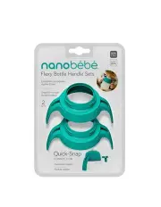 [Nanobebe] Silicone Bottle Handles 2-Pack in Teal