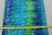 By 1/2 Yd, Blue Turquoise & Green Batik-Look Flannel, Crossroad Fabrics, EB21
