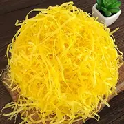 Namzi 100g Lafite Grass Silk Papercut Paper Shred Filler for Gift Wrapping Basket Filling Birthday Wedding Christmas Thanksgiving Mother's Day (Yellow)