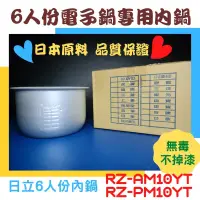 在飛比找露天拍賣優惠-日立6人份電子鍋內鍋 RZ-AM10YT RZ-PM10YT