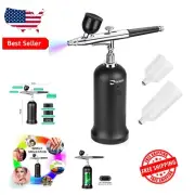 Compact 0.2HP Portable Airbrush Kit with 12-Month Warranty for Creative Projects