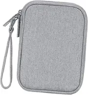 LABRIMP 1Pc Data Cable Organizer Earphone Storage Bag Multi Function Pouch for Travel Sundries Holder Lightweight Handbag Single Layer Grey