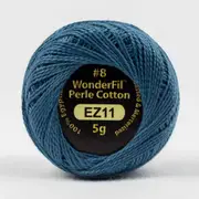 Wonderfil Eleganza #8 Solid Perle Cotton - Battleship 5g Ball (EL5G-11)