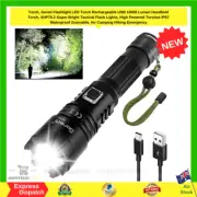 Torch, Goreit Flashlight LED Torch Rechargeable USB 10000 Lumen Handheld Torch,