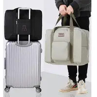 在飛比找蝦皮購物優惠-日韓風多功能防水旅行袋   大容量可摺疊行李包  旅行包帶鞋