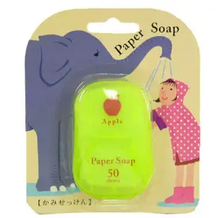 日本【Charley】Paper Soap 紙香皂片 50枚入-蘋果