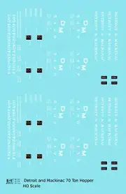 K4 HO Scale Decals Detroit and Mackinac Triple Hopper White
