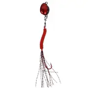 Vexed Bottom Worm Long Shank 15g Mutsu Fishing Jig Lure #Red Worm
