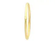 Large Size 9kt Yellow Gold Silver Infused 70mm Bangle