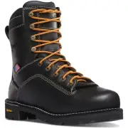Danner 17311 Men's Quarry USA 8" Black Alloy Toe Waterproof EH Work Boots Shoes