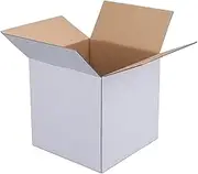 Regular White Mailing Box 150 x 150 x 150mm Pack of 100 - Corrugated Cardboard Shipping Box B6