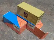 Tekno Models. Two MSC Shipping Containers. For Skel Trailers Suits Drake, WSI