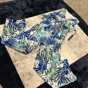 NWT Nicole Miller Blue Floral Sleevless Pants Jumpsuit Size 6