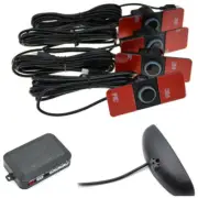 4 Parking Flat Sensors Car Backup Reverse Radar Monitor Sound Alert Alarm Kit