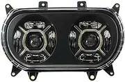 Motorcycle Headlight Motorcycle Headlamp Replacement Black 124W Dual LED Headlight For Harley For Road Glide 2015 2016 2017 2018 2019 2020