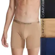 Men's Calvin Klein 3-Pack Microfiber Stretch Boxer Briefs/Black/beige/Blue