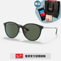 在飛比找momo購物網優惠-【RayBan 雷朋】圓形金屬鏡腳太陽眼鏡(RB4334D-