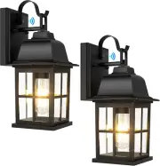 2-Pack Dusk to Dawn Outdoor Wall Lights, Exterior Light Fixtures with Photocell,